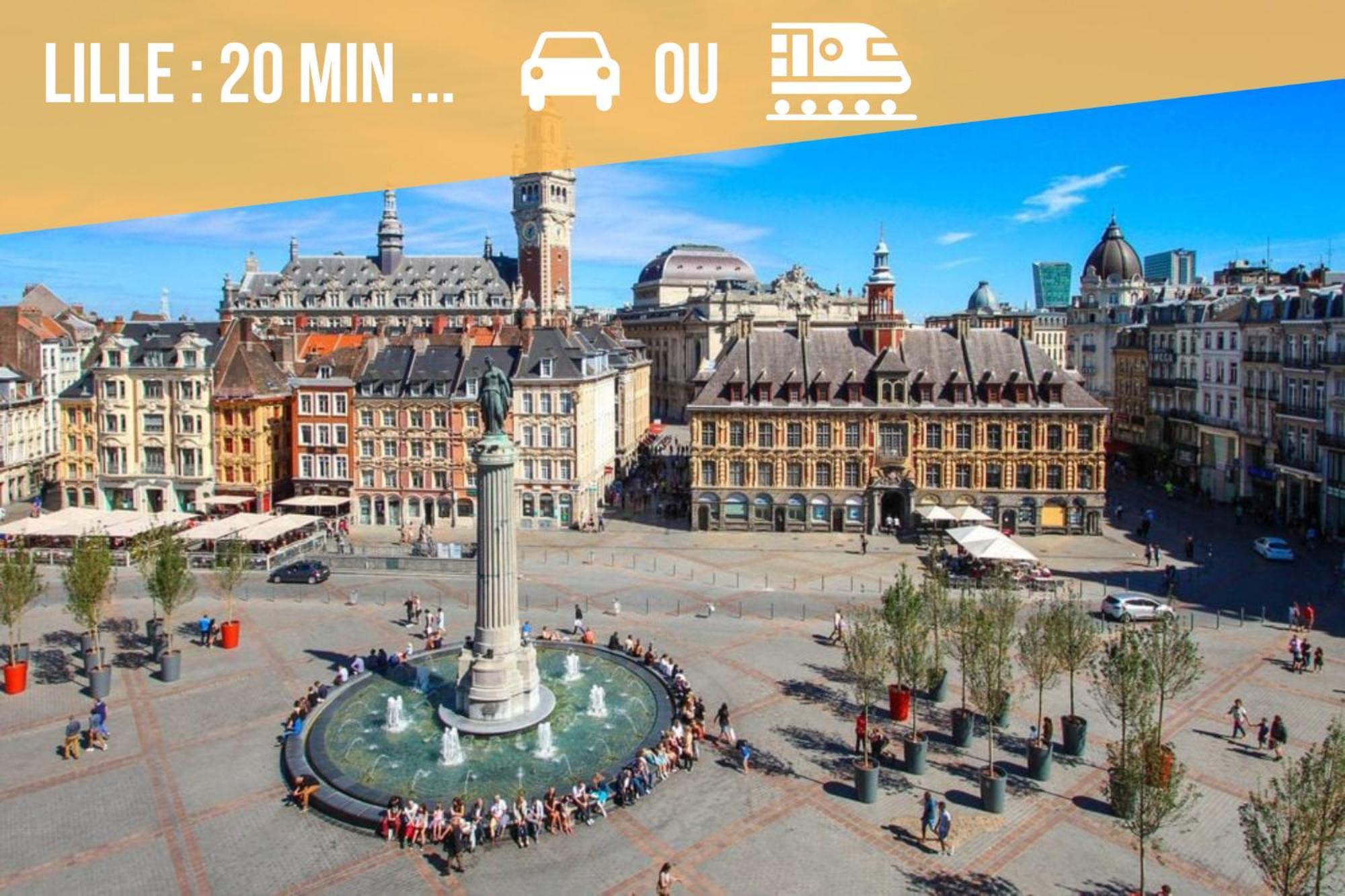 Gite Le Duplex - 5Min De La Gare Vers Lille-Lens-Arras Phalempin Eksteriør billede